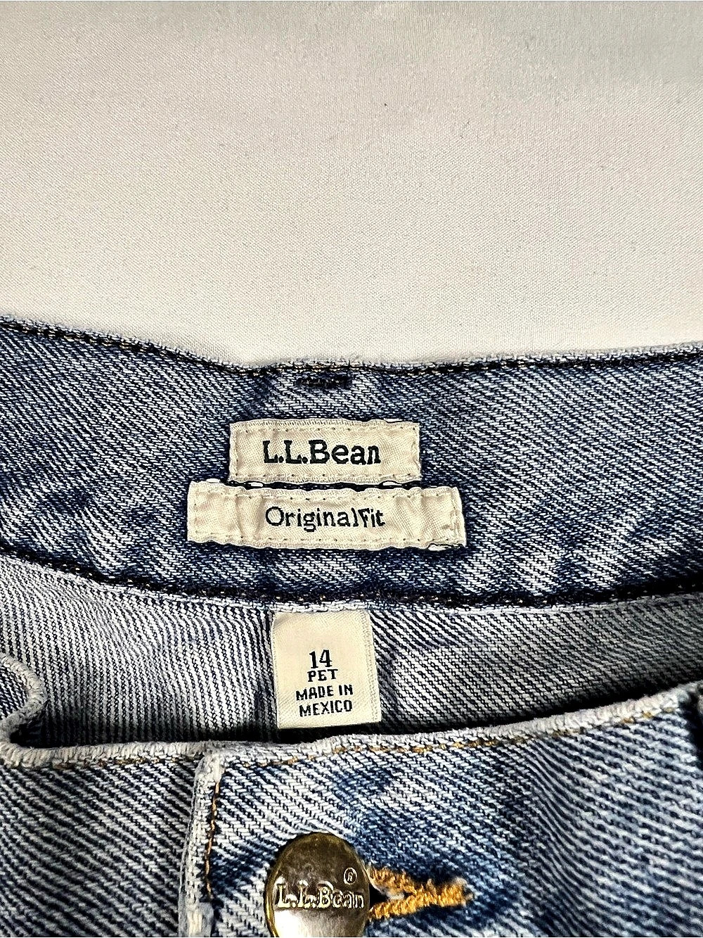 Vintage L.L.Bean Original Fit Jeans Women's Straight Leg Jeans Waist 14 Blue - Picture 2 of 4